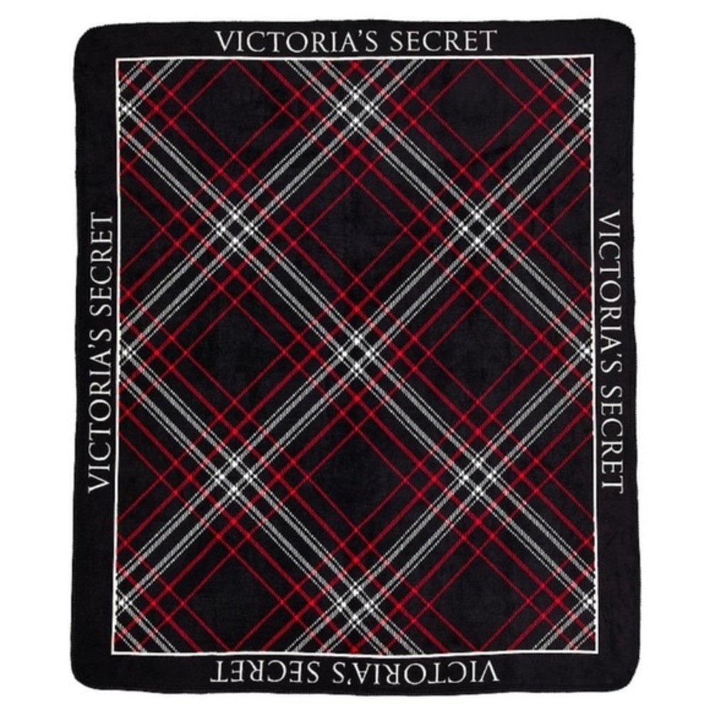 Victoria's Secret Tartan Blanket in Red and Black